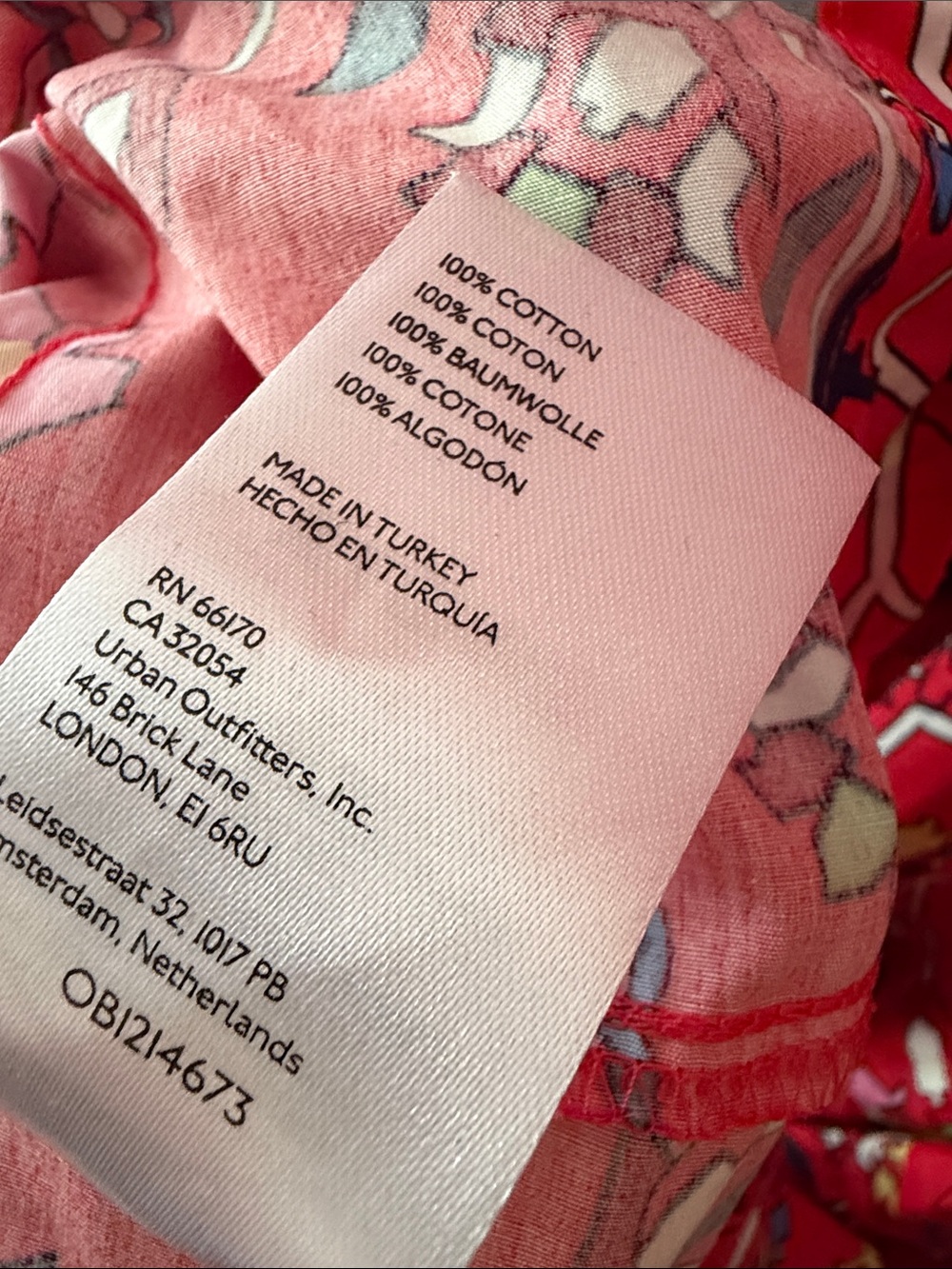 Anthropologie Somerset Maxi in Red Geo Floral Print Cotton Dress Size L - Picture 6 of 6